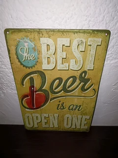 Metal bar sign