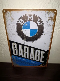 Bmw garage metal sign