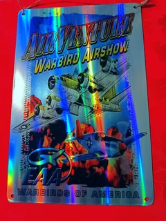 Airplane metal garage sign