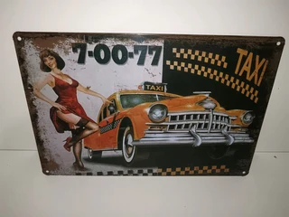 Taxi man cave garage sign