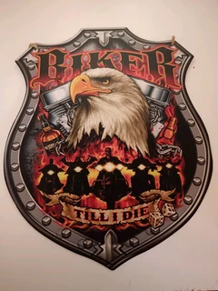Biker garage sign