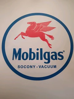 Mobilgas metal sign man cave