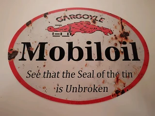 Mobiloil garage sign