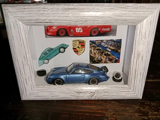 Framed porsche display