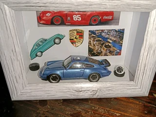 Framed porsche display