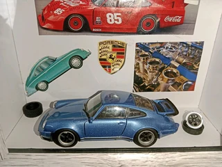 Framed porsche display