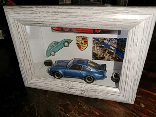 Framed porsche display