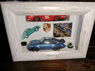 Framed porsche display