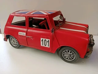 Vintage mini cooper metal car
