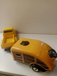 1955 Ford F100 pickup with camper trailer 1/24 model