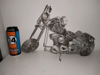 Large metal motorbike display item