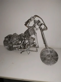 Large metal motorbike display item