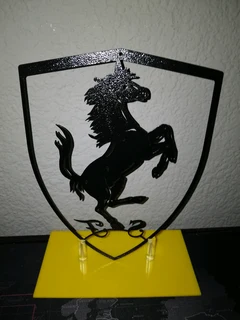 Man Cave metal Ferrari display