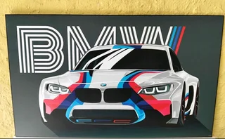 Bmw wooden man Cave sign