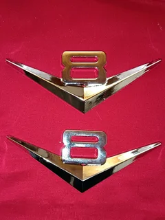V8 Emblem badge set of 2