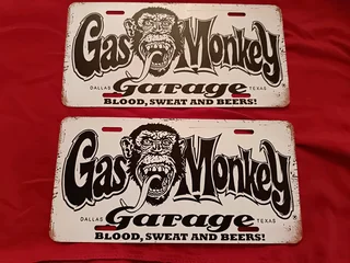 Gas Monkey aluminium signs set of 2