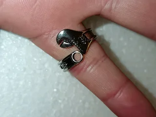 Wrench mens ring adjustable sterling silver
