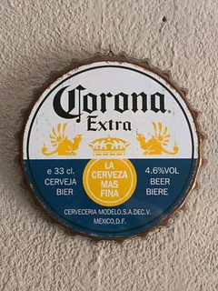 Corona bar metal sign