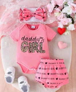 Babies Cute Letter Print Romper Set