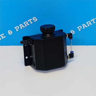 1L Universal Aluminium Engine Oil Catch Can / Radiator Breather Overflow Water Tank – Black