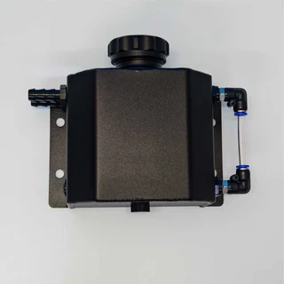 1L Universal Aluminium Engine Oil Catch Can / Radiator Breather Overflow Water Tank – Black