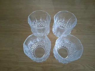 Crystal whiskey glasses
