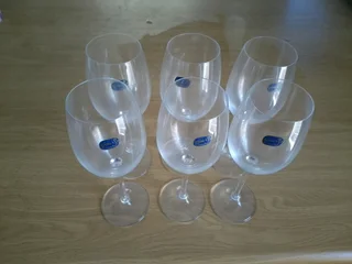 Crystal wine glasses