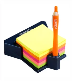 Neon Cube With Pen Holder