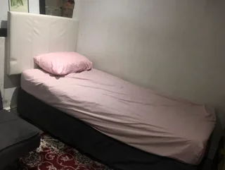 Selling single bed that comes with mattress, side bed and few other items