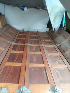 Wooden single garage door