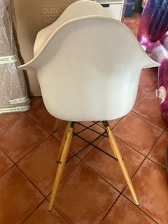 White designer inside chairs