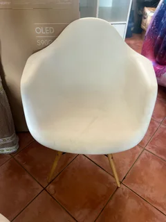 White designer inside chairs