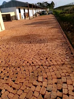 Half brick paving