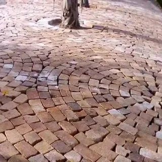 Half brick paving