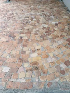 Half brick paving