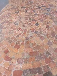 Half brick paving