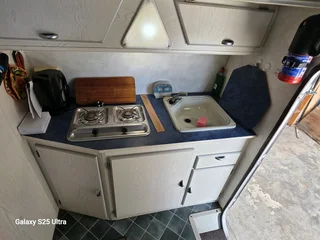 Pensioner perfect 2 berth caravan, full bathroom with shower, hit water geyser, microwave etc.