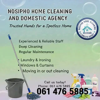 Nosipho home cleaning and Domestic agency provides  vetted cleaners nannies and stuff call us