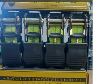 Ratchet tie downs with hooks 4 in a pack