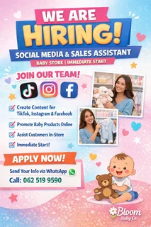 Social Media & Sales Assistant Needed – Baby Store (ASAP Start)