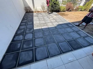 Block // Half Brick//cement Bond Paving# Artificial Grass Installation