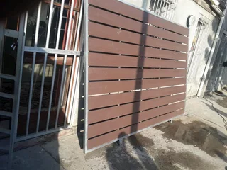 Wood and Nutec inlay gates and fencing