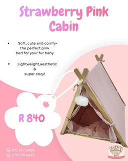 strawberry pink pet tent