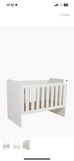 White baby cot