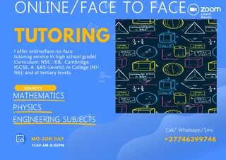 PHYSICS AND MATH TUTORING; ENGINEERING QUALIFIED TUTOR AVAILABLE FOR ONLINE LESSONS