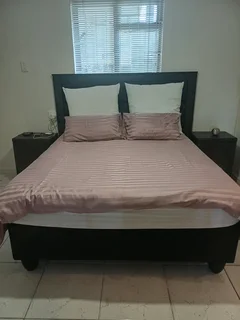 Queen Headboard,base,mattress &amp; 2 pedestals