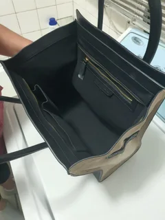 Celine Paris Suede and Leather luggage handbag