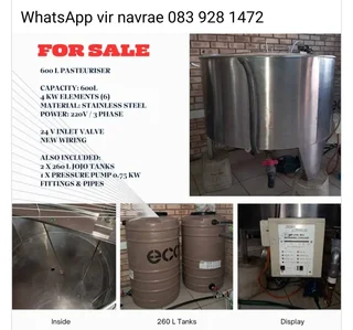 600L pasteuriseerder