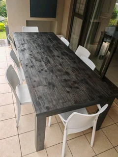 Solid wooden table