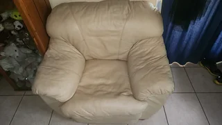 Two Seater and One Seater Cream colored Couch Set